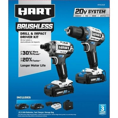 Brushless Drill Hart Hpck252b HART HPCK252B 20V Cordless Brushless