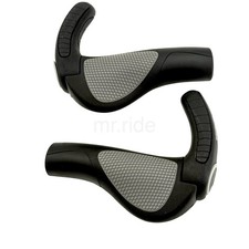 Ergon GP3-L MTB Bike Grips Large Black/Gray Hybrid 3-Finger Bar End Pair Lock-On