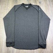 Under Armour Mens Gray Logo All Season Gear Long Sleeve Regular T Shirt Size XL