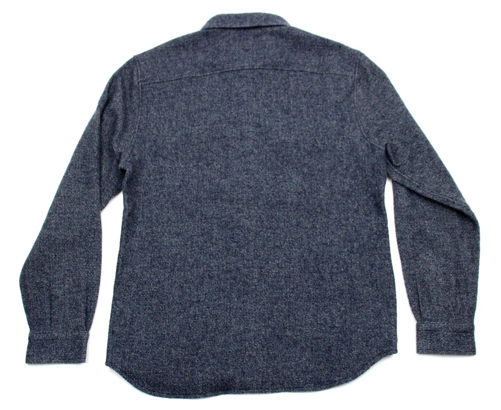 Bloomingdales Wool Overshirt Jacket Mens M Deep Blue Button Front Men's Store image 2