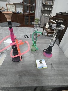 Hookah Pipe Lot Of 3 Complete Hookahs