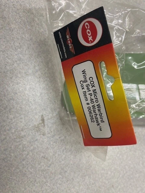 Vintage Cox Wings P-40 Warhawk  3 Channel RC ARF Kit SPARE WING AND FUSELAGE. - Image 3 of 4