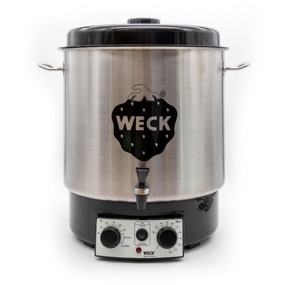 WECK Einkochautomat Edelstahl rostfrei 18/10 mit Hahn 1800 W, mit Einlegerost