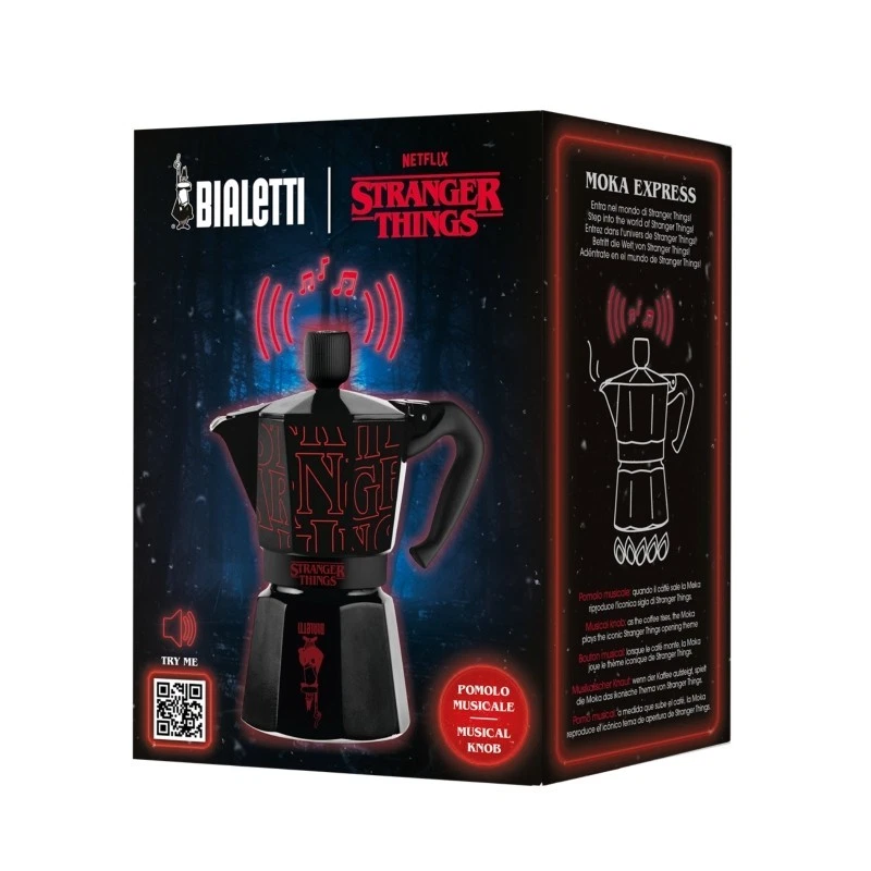 Bialetti Stranger Things Moka Express 6 Cups Singing Musical Stovetop Coffee Pot - image 2 of 4