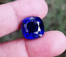 9 CT Natural Ceylon Royal Blue Sapphire Cushion Cut Certified Loose PG Gemstone