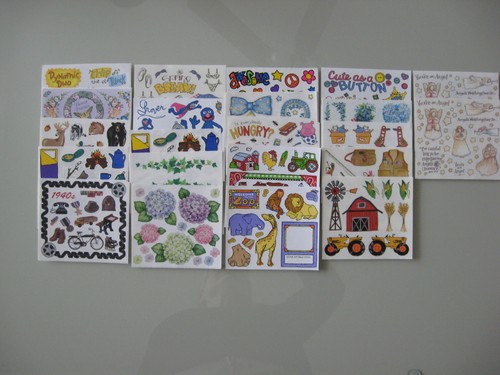 Frances Meyer Mixed Lot of Stickers . 22 pcs! Camping, Angels, Dad, Farm Animals