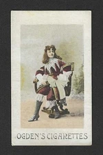 c1900 Ogden's Limited Tobacco Card - OG27 Beauties Series Green Net - Seated