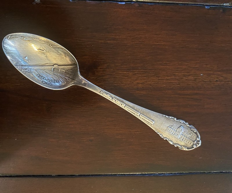 Sterling Silver (.925) Port Huron Michigan Train Souvenir Spoon