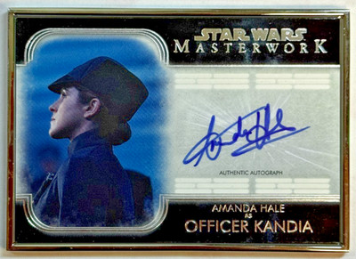 Officer Kandia Amanda Hale Gold Border Auto 1/5 Topps Star Wars Masterwork #A-AH