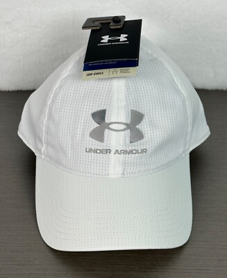 Under Armour  Men's White Baseball Cap /Hat Adjustable Strap ISO-Chill OSFM NWT