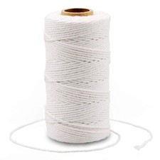 White String, Cotton Bakers Twine  328 Feet 2MM Natural White Cotton String for