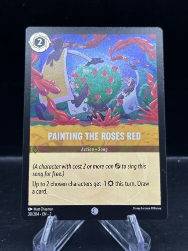 Lorcana Rise of The Floodborn Painting the Roses Red 30/204 Common FOIL - Afbeelding 1 van 3