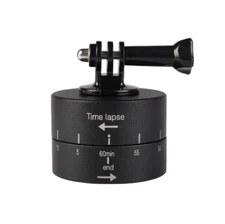 Action Camera 360° Rotating 60min Time Lapse Timer Tripod Head Adapter For Gopro