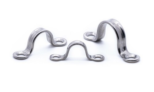 Stainless steel saddle clip sheet wire eye strap 316 A4 marine grade hook loop - 第 1/3 張圖片