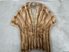 A. Malacky Tacoma Vintage Desert Gold Brown Mink Fur Stole