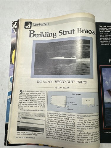 American Boat Modeler Magazine Fall 1987 Apache, Deep V Strut Braces Propellers - Imagen 8 de 13