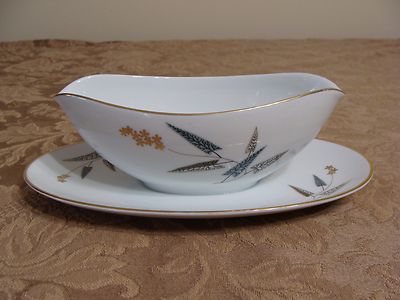 Vintage RC Fine China Gravy Dish W/ Attached Underplate, #227 Joy