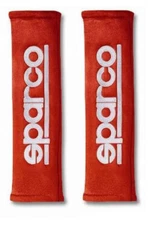 Sparco Racing Alcantara Suede Seat Belt Shoulder Pads Red Pair for 2" Harness