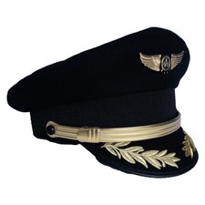 Custom Upscale Pilot Cap Uniform Hat Airline Black Captain Hat Military Hat Gift