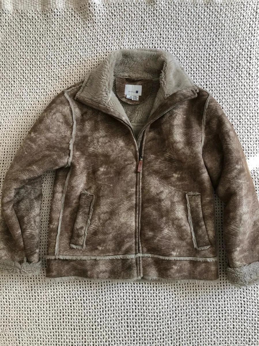 Brown Girls ZA Suede Jacket 12 y o Fur Lined Full Zip eBay