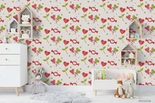 3D Heart Seamless Wallpaper Wall Mural Removable Self-adhesive Sticker695