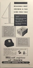 Tenn-A-Liner TV Electric Remote Antenna Rotator New Bremen Vintage Print Ad 1955