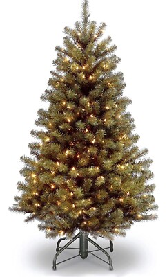 4.5 ft. Pre-Lit North Valley Spruce Tree with Clear Lights