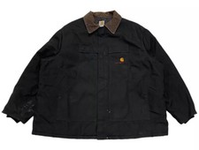 Vintage Carhartt Traditional Jacket 2XL Black Duck Canvas Quilted Corduroy USA