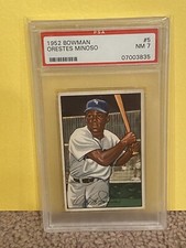 ORESTES 'MINNIE' MINOSO 1952 BOWMAN # 5 ROOKIE CARD PSA 7 Centered RC Hall Of FM
