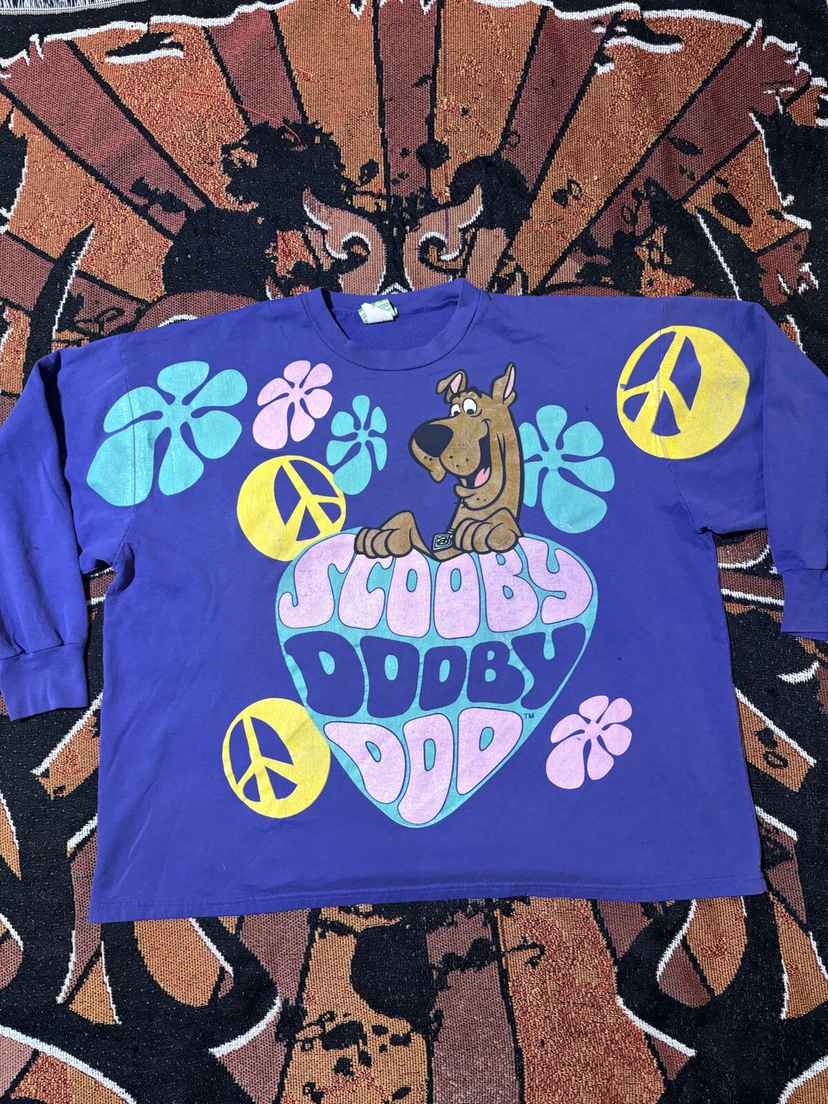 Vintage 1998 Warner Bros Scooby Doo Sweatshirt ras du cou grand
