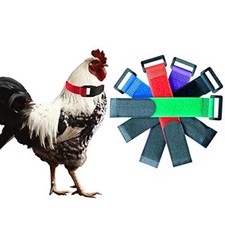 6 PCS No Crow Rooster Collar, Chicken Collar Anti-Hook Noise Free Neck