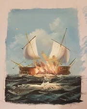 Hand-Painted Oil On Canvas Beautiful Miniatures 13X18 CM Contemporary