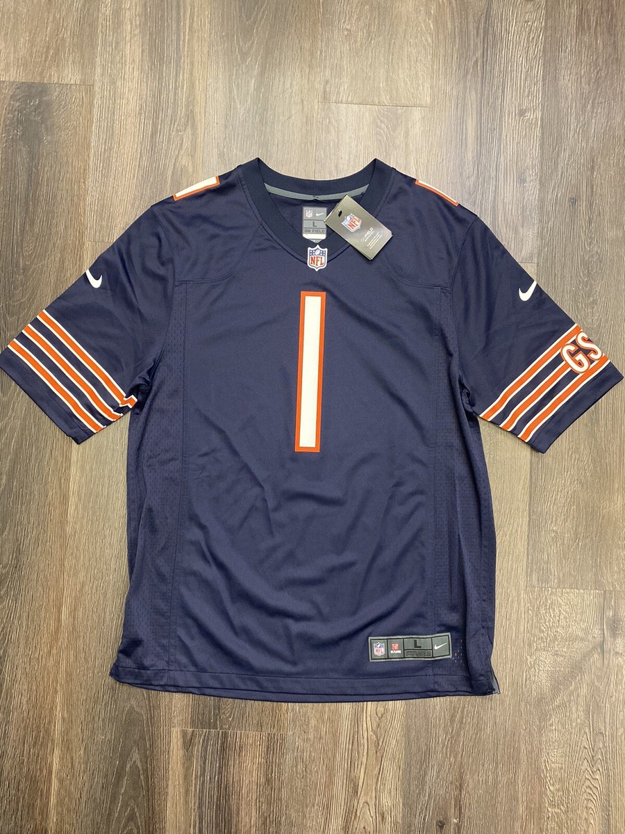 Nike NFL Men's #1 Justin Fields Chicago Bears Game Jersey Size