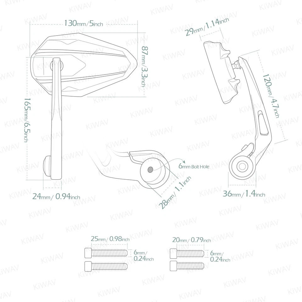 Espejos retrovisores 4Rizz negros para 2016- Triumph Speed Triple R/S Foto 2 de 4