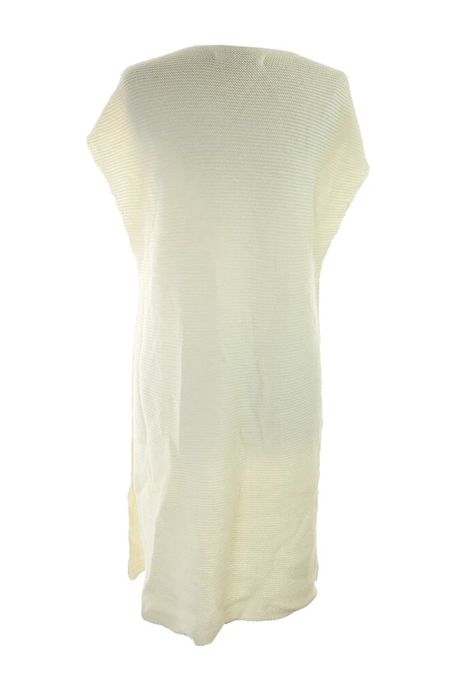 Studio M  Ivory Sleeveless Side-Slit Long Sweater XL - Image 2 of 3