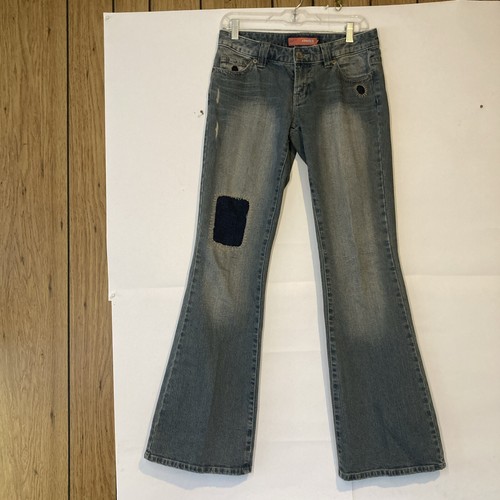 Ladies Womens CALVIN KLEIN CHOICE JEANS PATCHWORK Sz 28 Denim Wide Leg HIPPIE - Picture 2 of 11