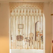 Mkono MACRAME Curtain LARGE Boho Woven Wall 70 x51 Hanging Window Curtains NEW