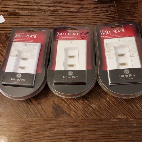 Lot of 3 GE HDTV Dual Connection Wall Plate For HDMI Connections 8769 - Picture 1 of 4