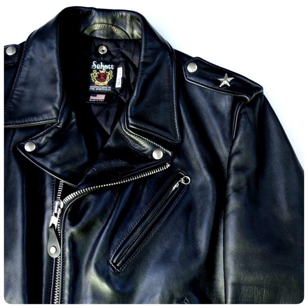 極美品✨【USA Made】Schott Leather jacket 44 Vintage Schott Bros Jacket - Size 44 US (54 EU) | Made in