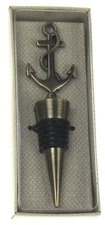 Ships Anchor Wine Bottle Stopper Set 5 Gift Box Lot Silver Wedding Party Favor