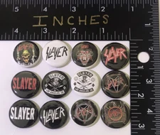 Slayer 12 Pins One Inch Pin Lot Guitar Heavy Metal  Thrash Speed Hardcore Punk X