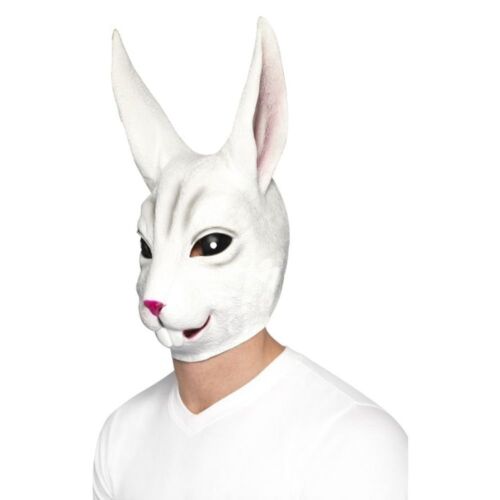 Smiffys Rabbit Mask, White - Afbeelding 1 van 1