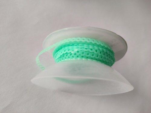 5 cadenas de alimentación dentales banda elástica verde claro cierre continuo 15 pies - Imagen 4 de 6