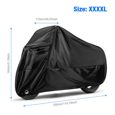 Motorcycle Tire Cover Universal Motorcycle Cover Large - 190T Waterproof UV Protection, 220x95x110cm UV Protected Motorcycle Storage Cover - Foto 8