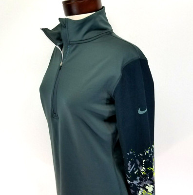 NIKE Pro Hyperwarm Training Top L/S 1/2 Zip Multi 811090-364 Women's XL ...