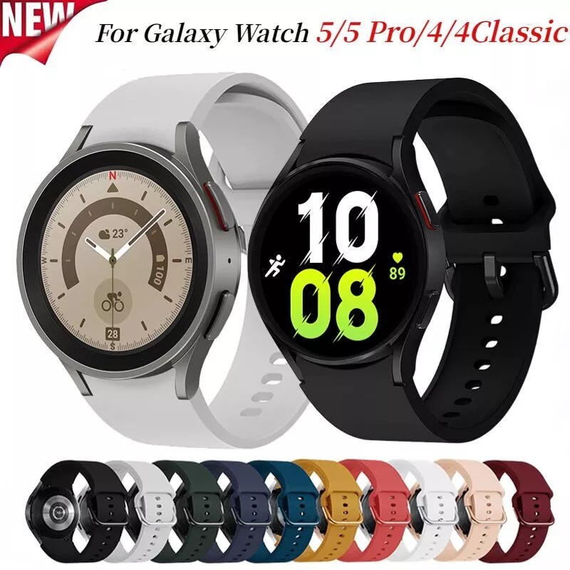 For Samsung Galaxy Watch 5 Pro 45mm Band Quick Fit Luxury Leather Watch  Strap