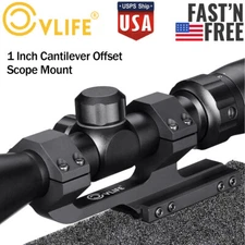 CVLIFE 1" inch Universal One Piece Offset Cantilever Picatinny Rifle Scope Mount