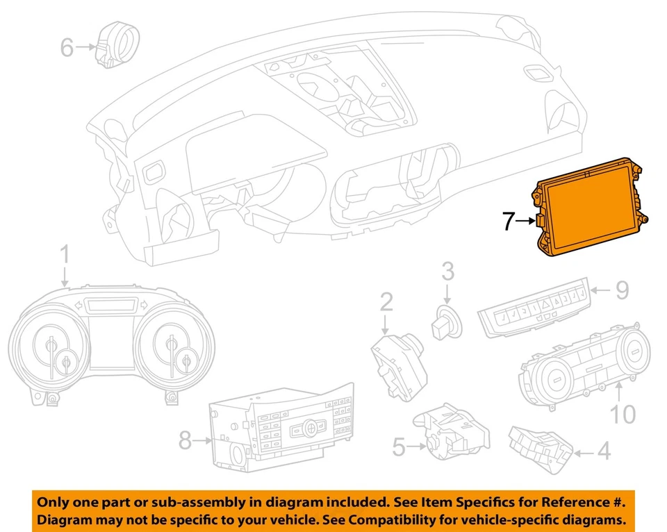 Mercedes SL550 2013 2014 2015 2016 OEM 2319012300 pantalla de navegación Foto 3 de 4
