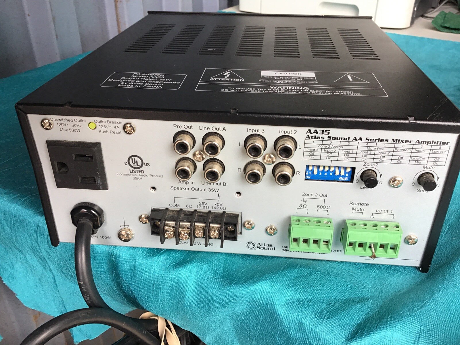 Atlas Sound Mixer Amplifier AA35 eBay