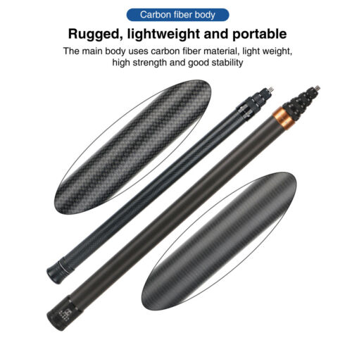 3M Carbon Fiber Invisible Selfie Stick Extended Selfie Stick For Insta360 GoPro - Picture 3 of 13